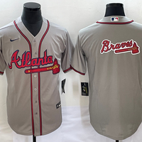 Men's Atlanta Braves Gray Replica Team Jersey1