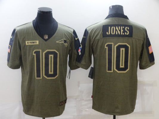 Men's New England Patriots Mac Jones #10 Brown Game Player Jersey1