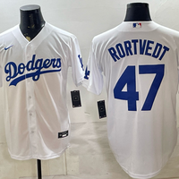 Men's Los Angeles Dodgers Ben Rortvedt #47 White Home Replica Player Jersey