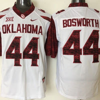 Men's Oklahoma Sooners Brian Bosworth #44 White Player Game Jersey