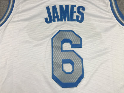Men's Los Angeles Lakers LeBron James White 2020/21 Swingman Jersey1 City Edition