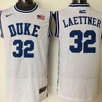 Men's Duke Blue Devils Christian Laettner #32 White Player Jersey