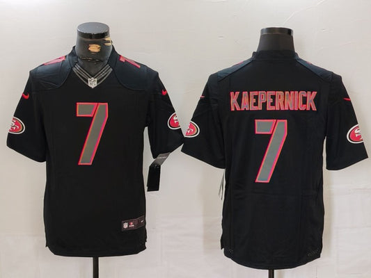 Men's San Francisco 49ers Colin Kaepernick #7 Black Game Team Jersey1