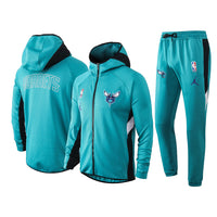 Men's Charlotte Hornets 2019/20 Showtime Full-Zip Therma Flex Performance Hoodie