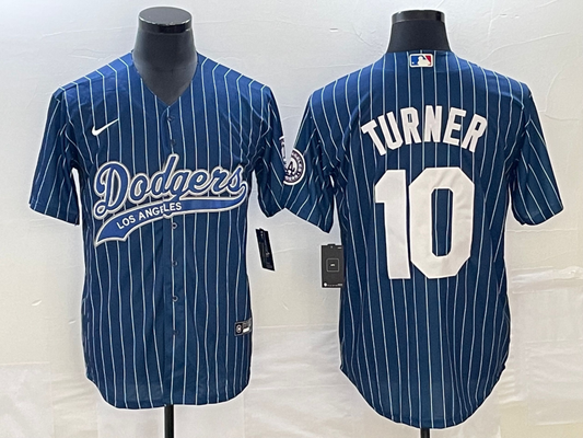 Men's Los Angeles Dodgers Justin Turner #10 Blue Player Jersey1 Joint Edition