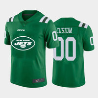 Custom1 New York Jets Green Team Big Logo Vapor Untouchable Limited Jersey1 American Stitched Jersey1 Football Jerseys