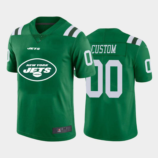 Custom1 New York Jets Green Team Big Logo Vapor Untouchable Limited Jersey1 American Stitched Jersey1 Football Jerseys