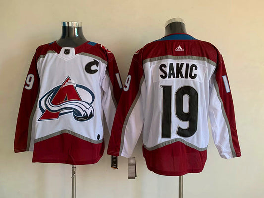 Men's Colorado Avalanche Joe Sakic #19 White Breakaway Jersey1