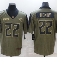 Men's Tennessee Titans Derrick Henry #22 Brown Game Jersey1