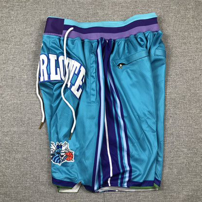Men's Charlotte Hornets Teal Classic Edition Pocket Shorts11