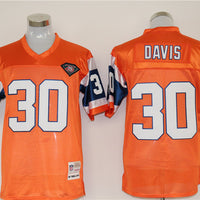 Men's Denver Broncos Terrell Davis Mitchell & Ness Orange Legacy Replica Jersey1