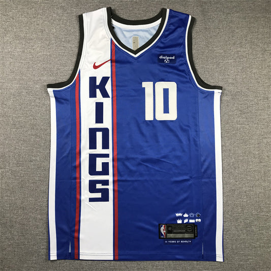Men's Sacramento Kings Domantas Sabonis #10 Blue 2023/24 Swingman Jersey1 - City Edition