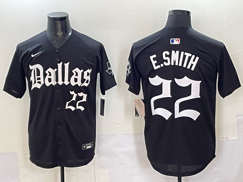 Emmitt Smith #22 Dallas Cowboys Black Team Game Player Jersey - JerseysFreak