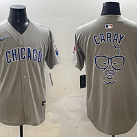 Men's Chicago Cubs1 Harry Caray Gray Replica Player Jersey