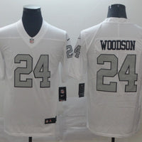 Men's Las Vegas Raiders Charles Woodson #24 White Game Jersey1