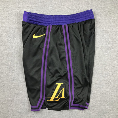 Men's Los Angeles Lakers Black 2023/24 Swingman City Edition Shorts1
