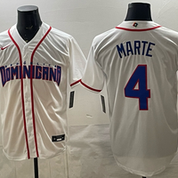 Men's Dominican Republic Baseball Ketel Marte #4 White 2026 World Baseball Classic Stadium Jersey