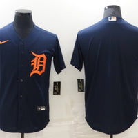 Men's Detroit Tigers Navy Alternate Authentic Blank Jersey1