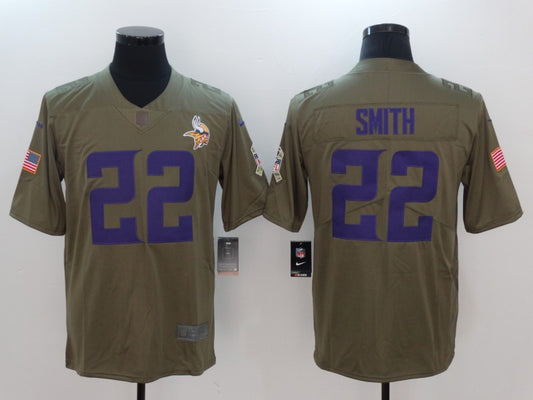 Men's Minnesota Vikings Harrison Smith #22 Brown Game Jersey1