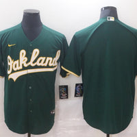 Men's Oakland Athletics Kelly Green Alternate Replica Blank Jersey1