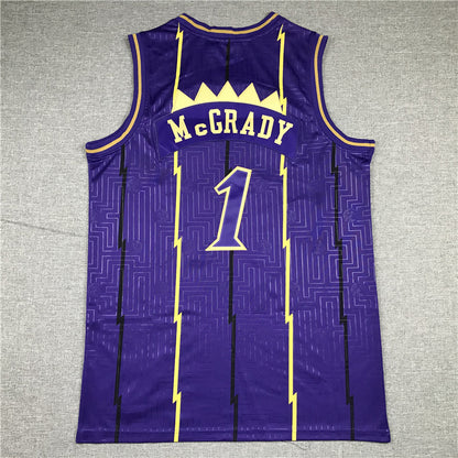 Men's Toronto Raptors Tracy McGrady 1998-99 Purple Hardwood Classics Swingman Jersey1