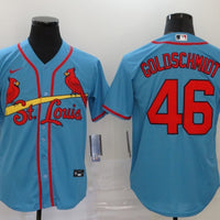 Men's St. Louis Cardinals Paul Goldschmidt #46 Blue Replica Baseball Jersey1