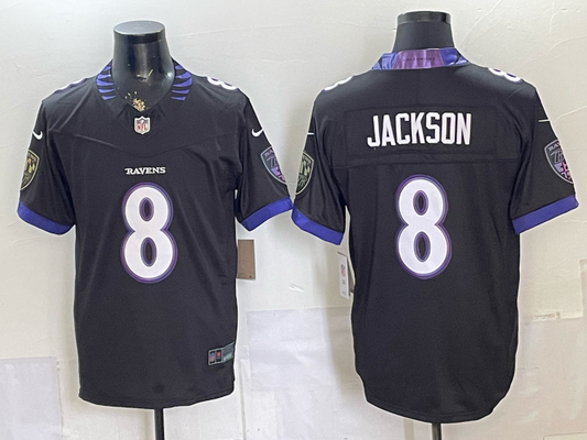 Lamar Jackson #8 Baltimore Ravens Black Vapor F.U.S.E. Limited Jersey - JerseysFreak
