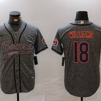 Men's Chicago Bears Caleb Williams #18 Gray Game Jersey1