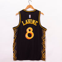 Men's Chicago Bulls Zach LaVine #8 Black 2020/21 Swingman Jersey1 - City Edition
