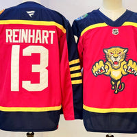 Men's Florida Panthers Sam Reinhart #13 Red Premium Player Jersey