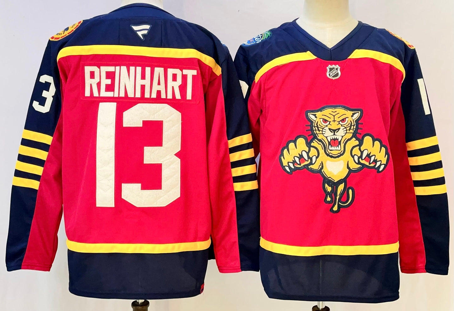 Men's Florida Panthers Sam Reinhart #13 Red Premium Player Jersey
