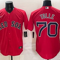 Men's Boston Red Sox Bryan Tolle #70 Red Replica Player Jersey