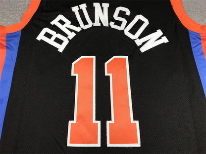 Men's New York Knicks Jalen Brunson #11 Black 2022/23 Swingman Jersey1 - City Edition