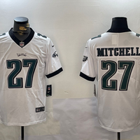 Men's Philadelphia Eagles Quinyon Mitchell #27 White Game Jersey1