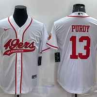 Men's San Francisco 49ers Brock Purdy #13 White Game Jersey1 Joint Edition
