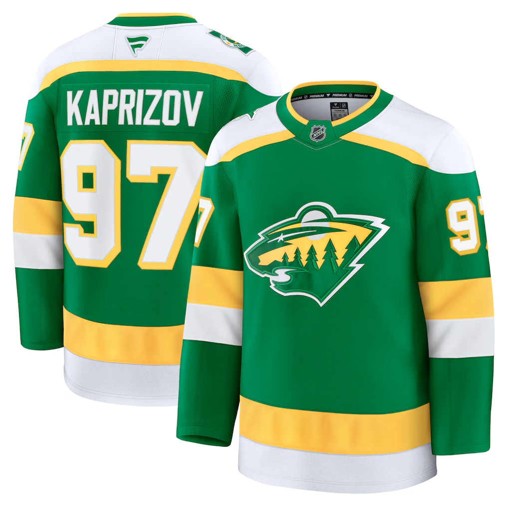 Men's Minnesota Wild Kirill Kaprizov #97 Fanatics Green Alternate Premium Jersey