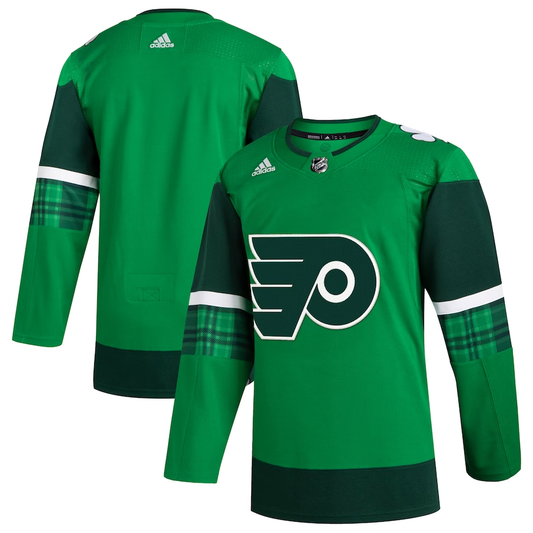 Men's Philadelphia Flyers Kelly Green 2023 St. Patrick's Day Primegreen Authentic Blank Jersey1