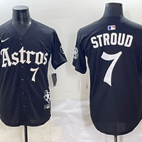 Men's Houston Astros C.J. Stroud #7 Black Replica Player Jersey