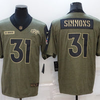 Men's Denver Broncos Justin Simmons #31 Brown Game Jersey1