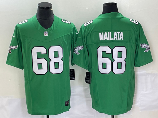 Men's Philadelphia Eagles Jordan Mailata #68 Kelly Green Game Jersey1