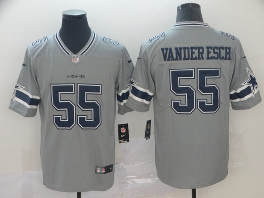 Men's Dallas Cowboys Leighton Vander Esch #55 Gray Inverted Legend Jersey1