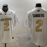 Men's Colorado Buffaloes Shedeur Sanders #2 White Football Game Jersey