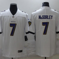 Men's Baltimore Ravens Trace McSorley #7 White Game Jersey1