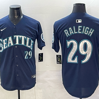 Men's Seattle Mariners Cal Raleigh #29 Navy Limited Player Jersey