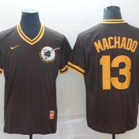 Men's San Diego Padres Manny Machado #13 Brown Stitched Jersey1