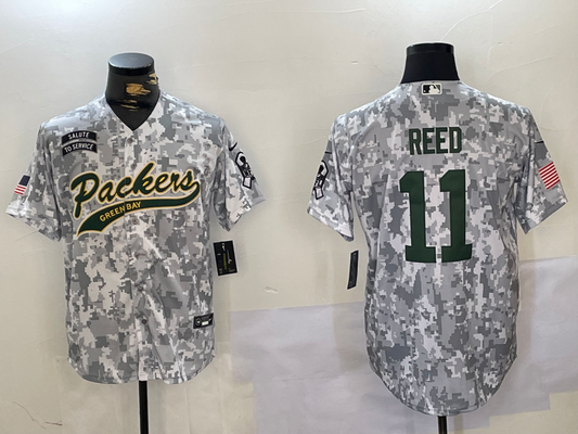 Men's Green Bay Packers Jayden Reed #11 Arctic Camo Salute to Service Limited Jersey1
