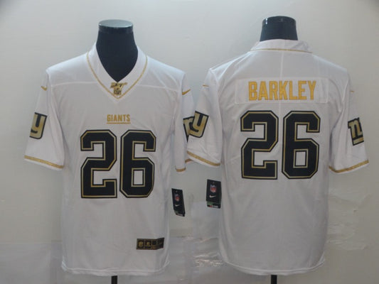 Men's New York Giants Saquon Barkley #26 White Player Game Jersey1