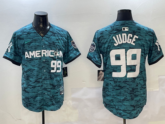 Men's American League Aaron Judge #99 Teal 2023 MLB All-Star Game Limited Player Jersey1
