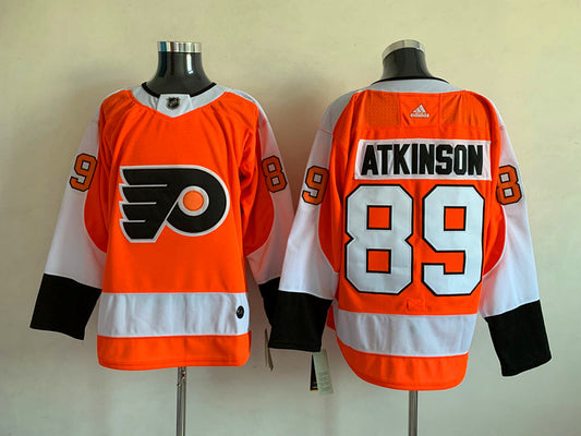 Men's Philadelphia Flyers Cam Atkinson #89 Orange Replica Player Jersey1