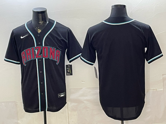 Men's Arizona Diamondbacks Fashion Replica Black Out Jersey